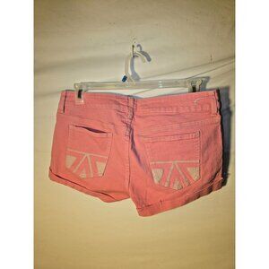 American Eagle Pink Jean Shorts Cuffed Soft Girl Womens Size 12 Stretch Denim